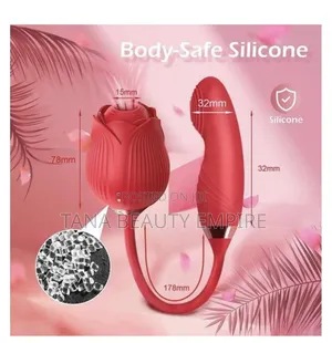 2 in 1 Femal Waterproof Rose Nipple Pussy Licking Toy