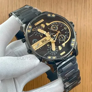 Original Diesel Black Chain (Gold Face ) Steel Wristwatch