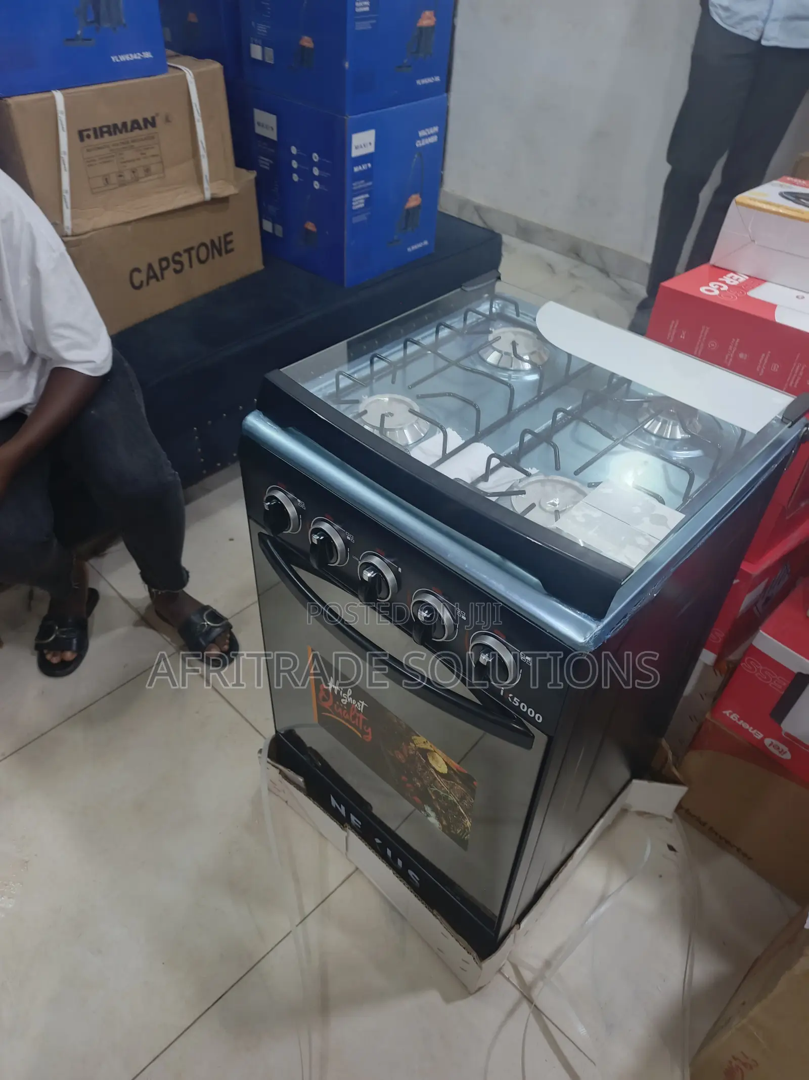 Nexus 50x50 Standing Gas Cooker – Sleek Modern