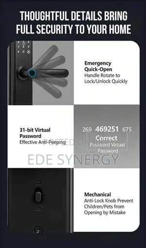 Tuya Smart Lock With Cat's Eye, Fingerprint Password, WiFi