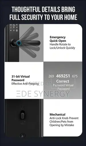 Tuya Smart Lock With Cat's Eye, Fingerprint Password, WiFi