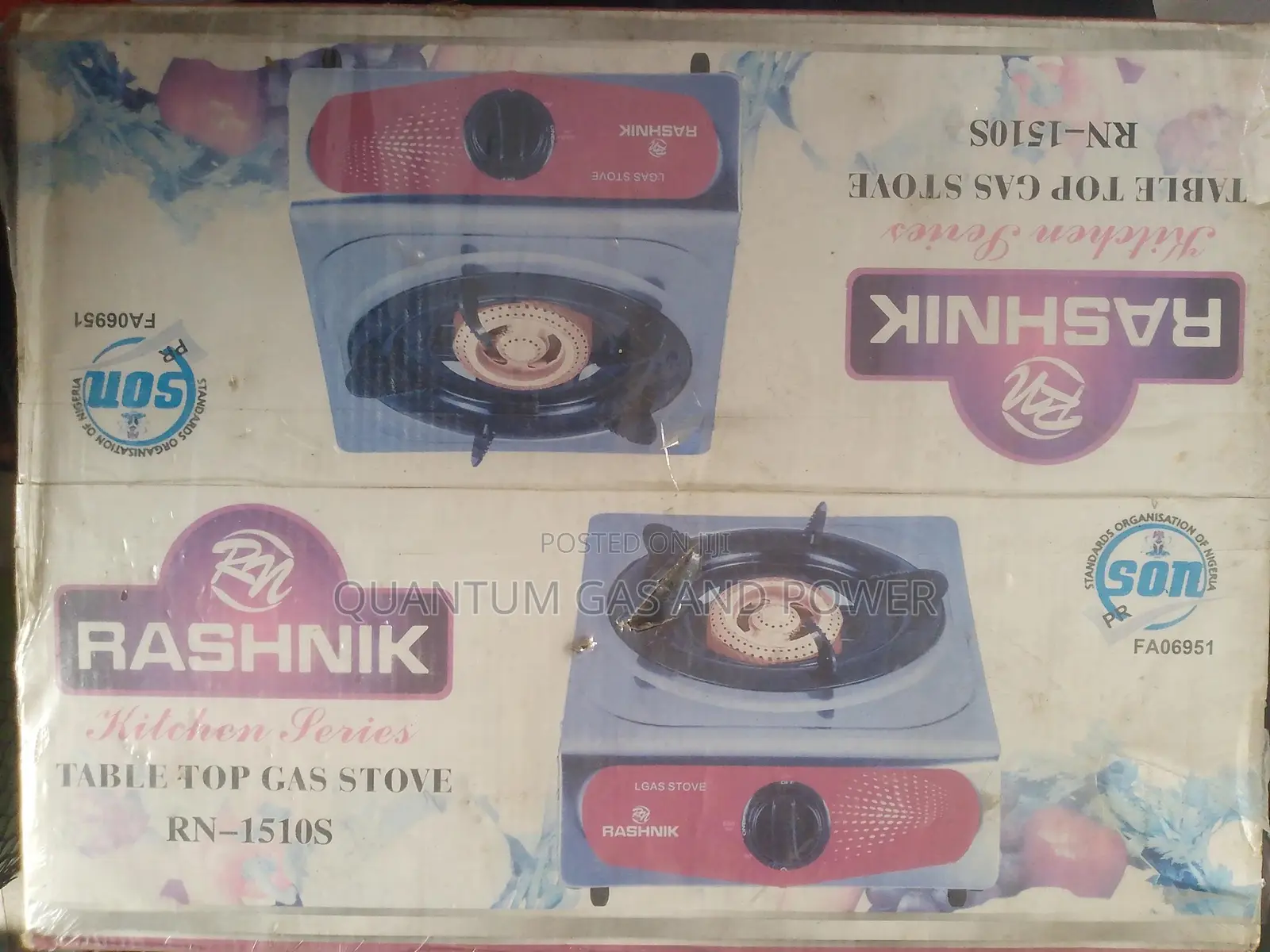 Single Face Table Top Gas Burner