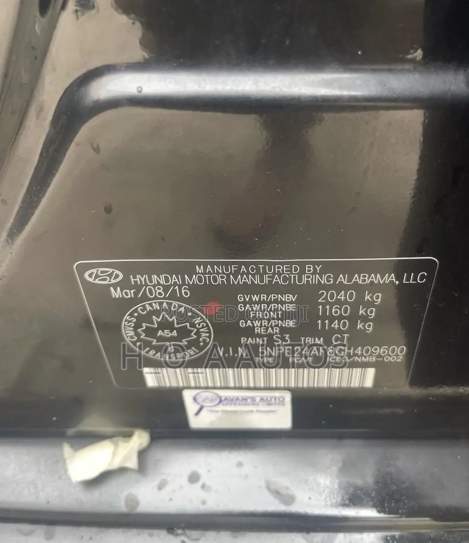 Hyundai Sonata 2016 Black