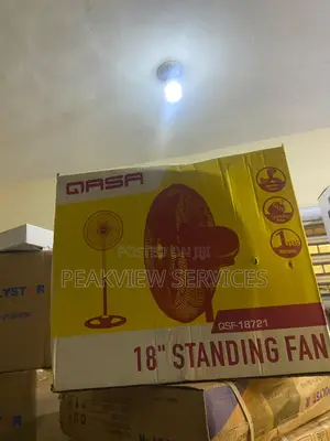 QASA Standing Fan With Adjustable Height 18 Inch