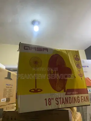 QASA Standing Fan With Adjustable Height 18 Inch