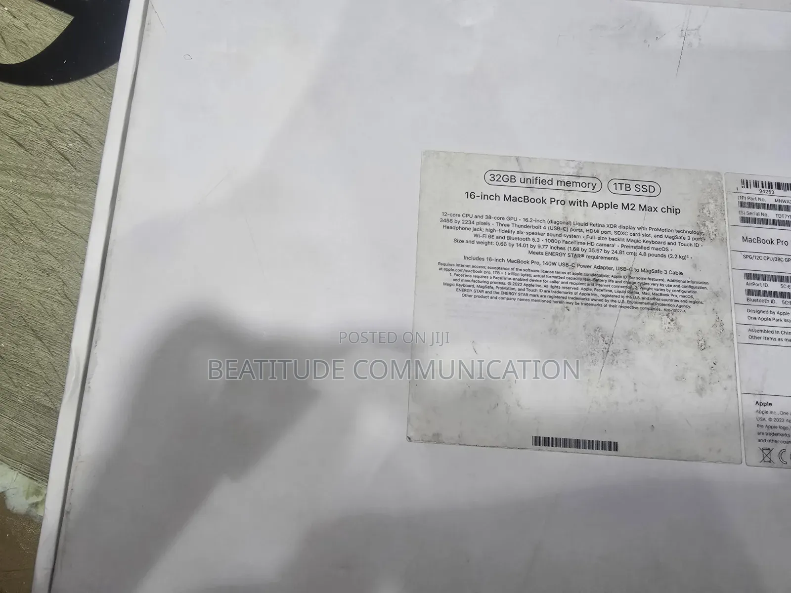 Laptop Apple MacBook Pro 2023 M2 Max 32GB Nvidia SSD 1T