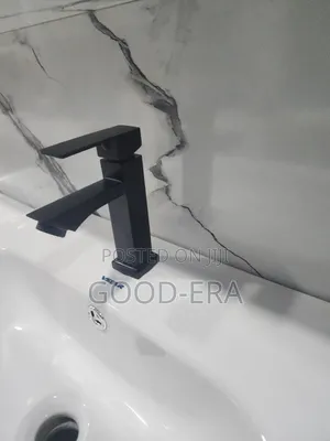 Black Square Basin Tap