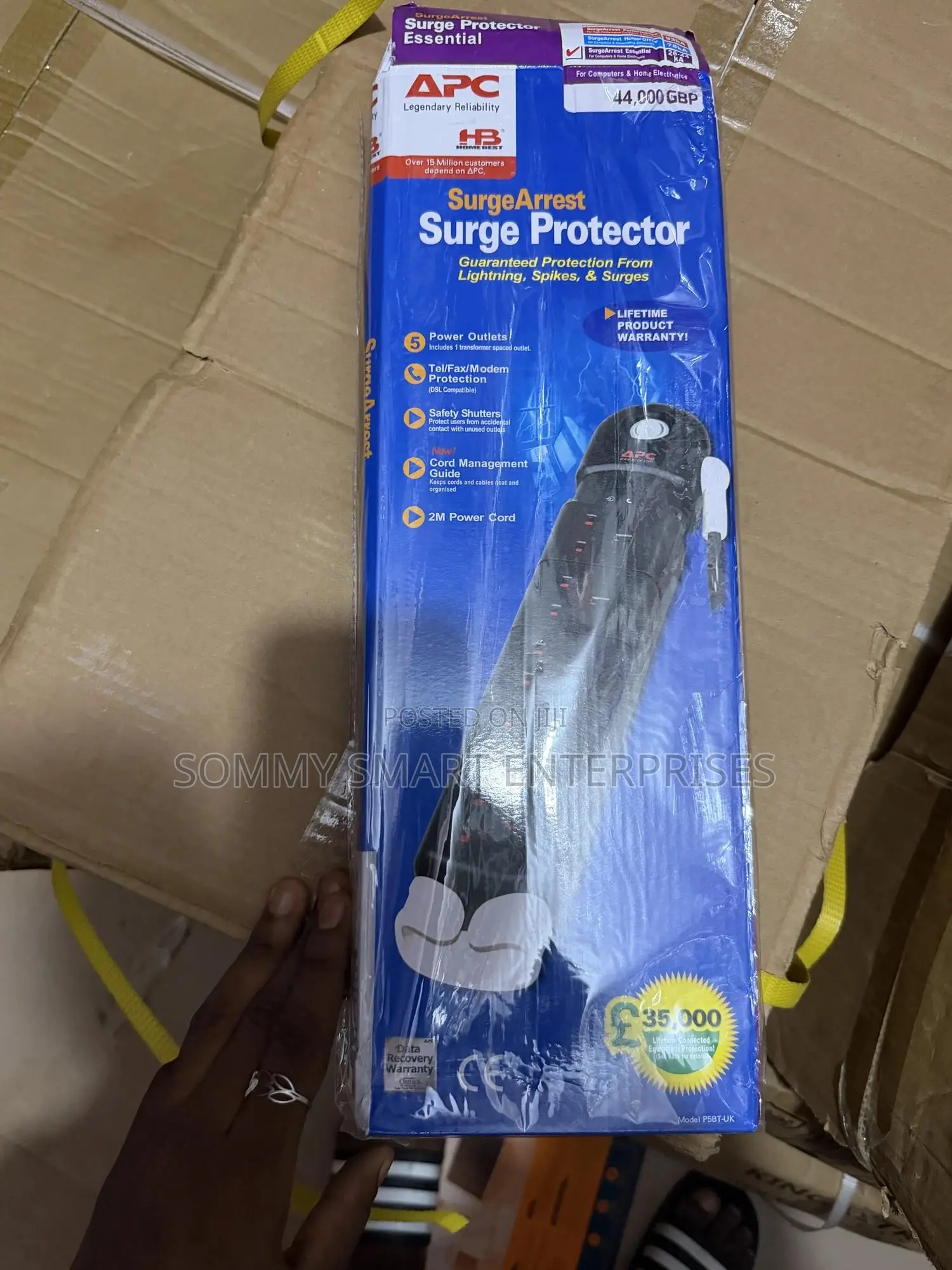 6-Gang Surge-Protected Extension Socket