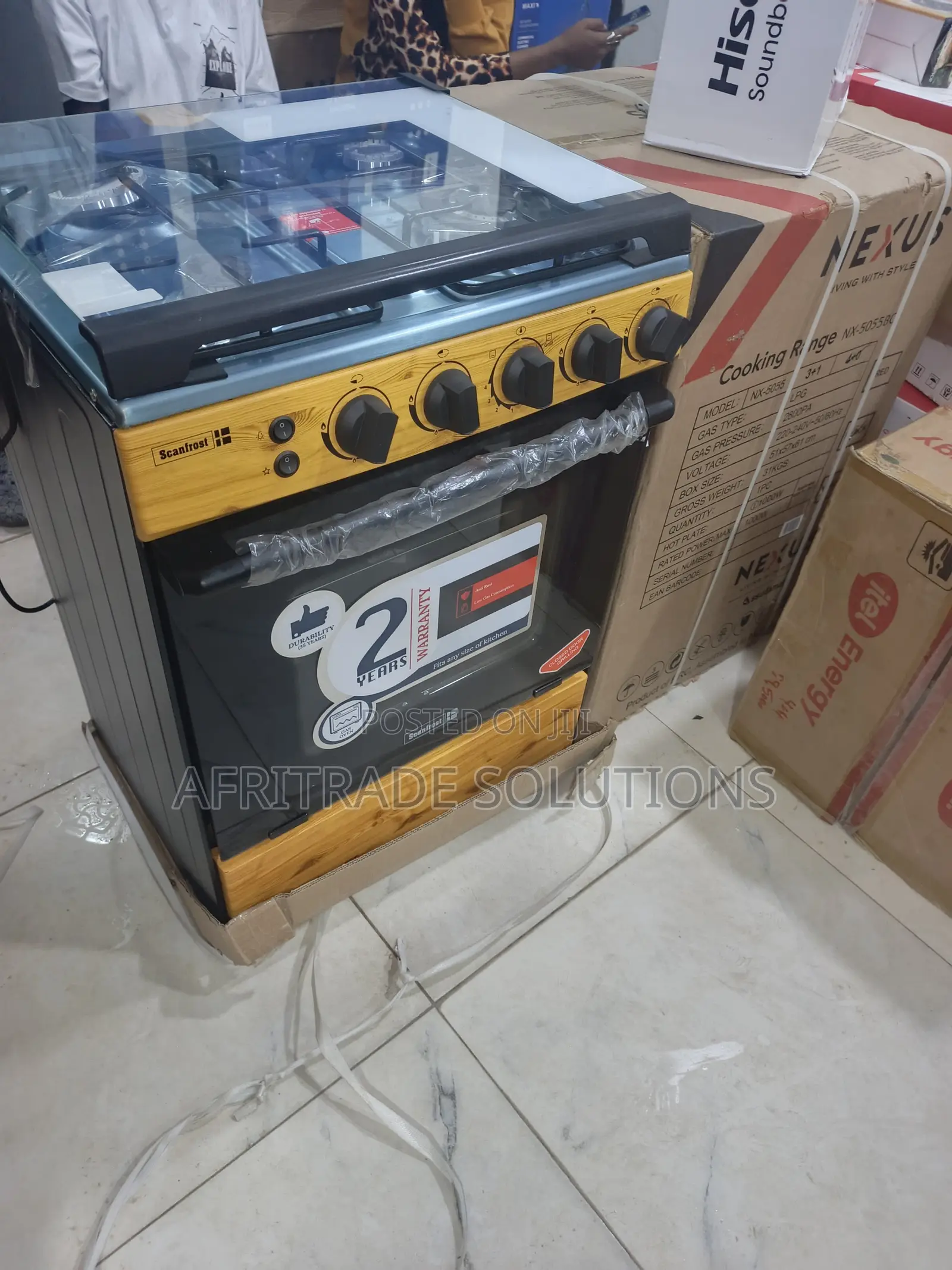 Scanfrost 60x60 4 Gas Burner Cooker – Fast, Safe Efficient Cooking