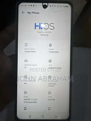 Tecno Pop 8 64 GB White