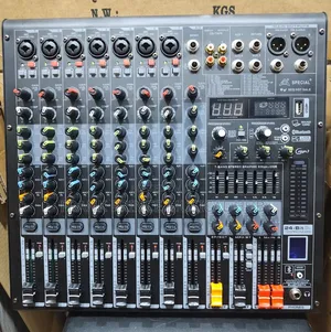 8-Channel Professional Audio Mixer With 380 DSP Effects, Bluetooth USB