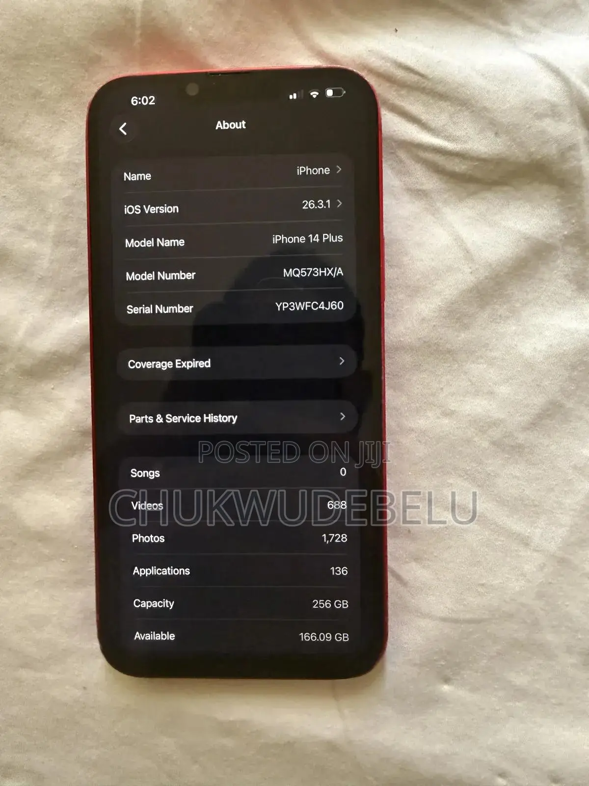 Apple iPhone 14 Plus 256 GB Red