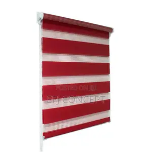 Red Shiny Zebra Day and Night Window Blind