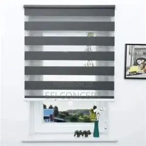 Shiny Grey Zebra Day and Night Window Blind