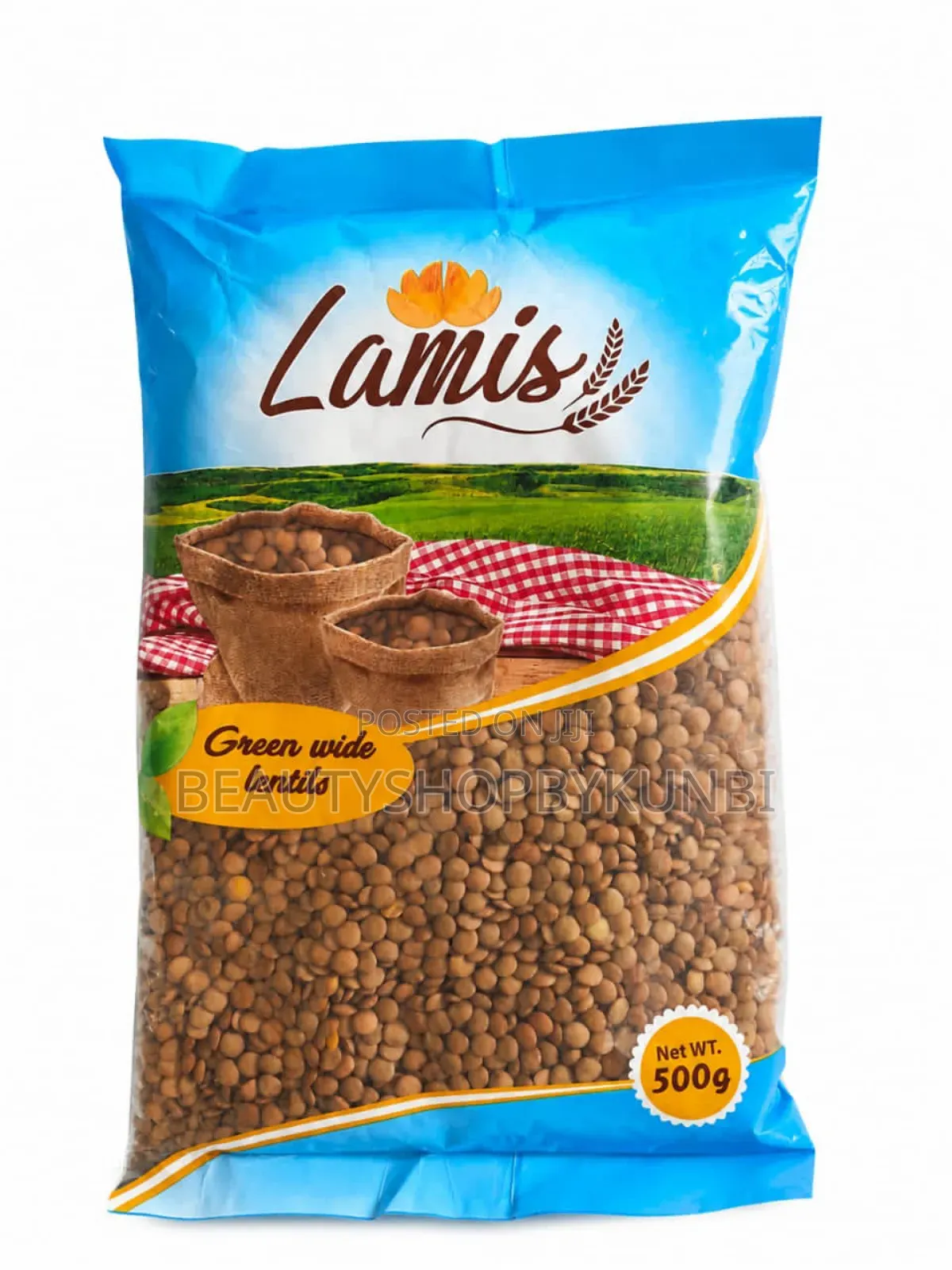 Green Wide Lentils 500g