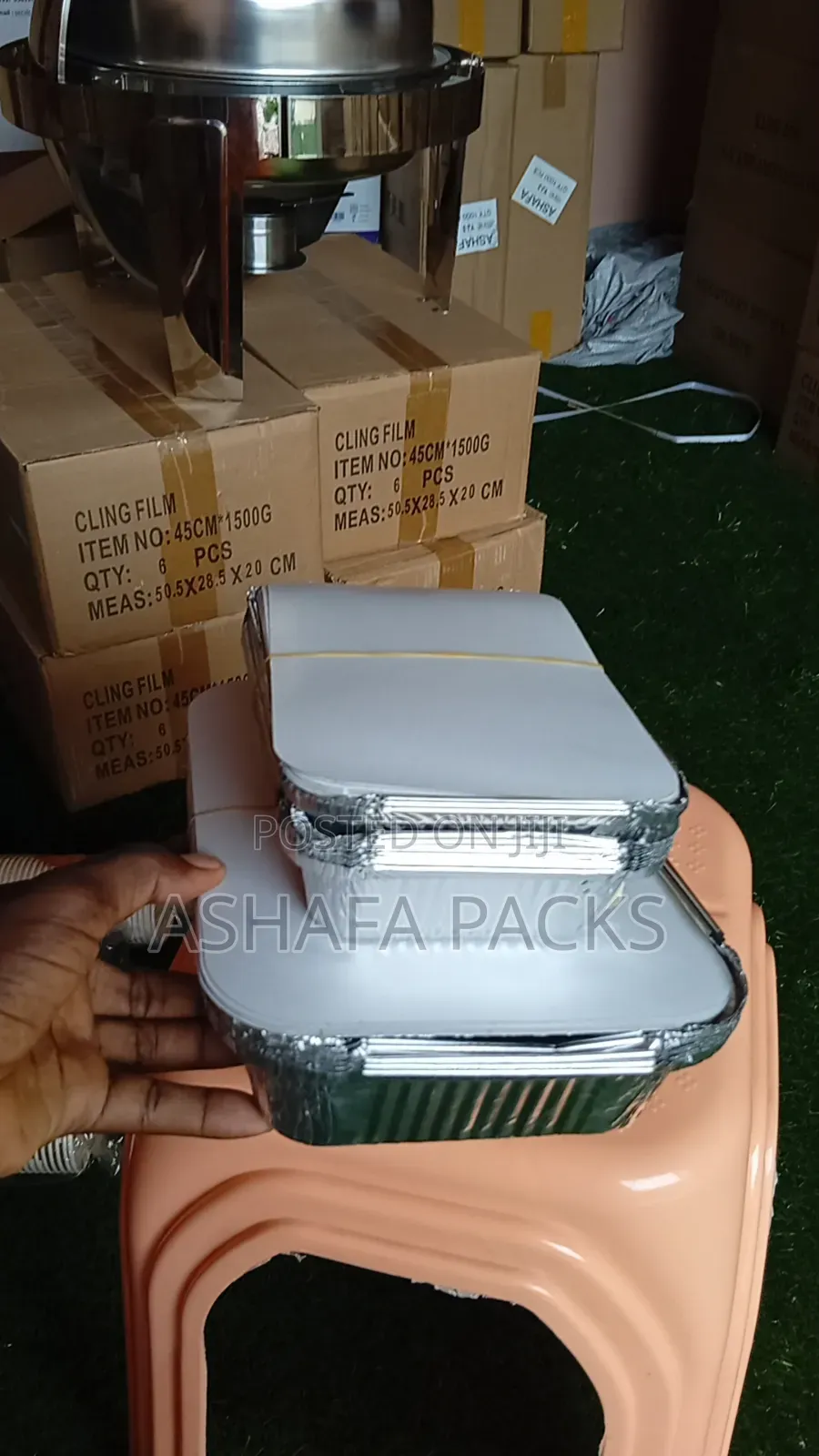 100pcs Hotpack Aluminium Container 8389