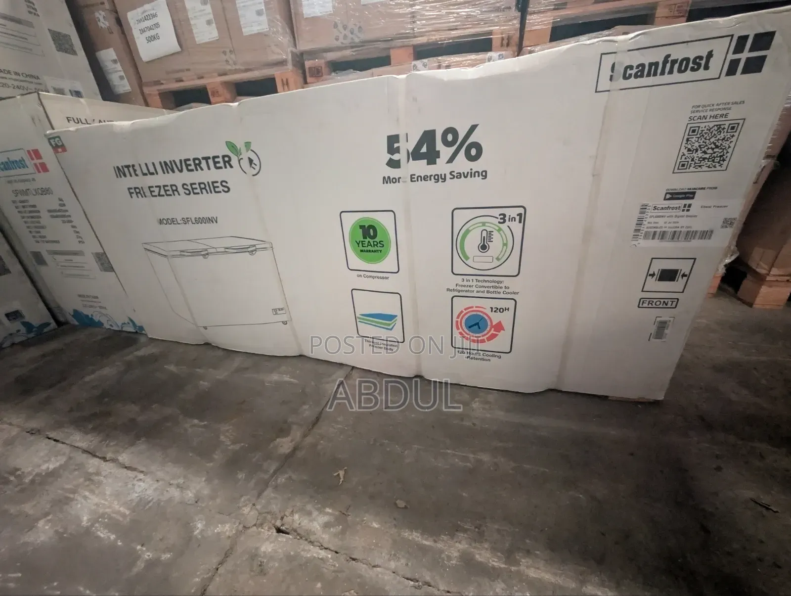 Scanfrost Inverter Freezer SFL600INV