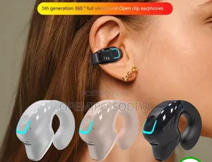 Wireless Open-Ear Clip-on Headphones and Noise-Canceling