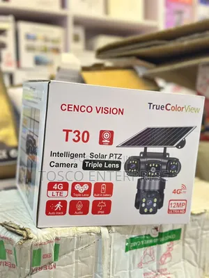 CCTV T30 3-Lens Solar PTZ Security Camera
