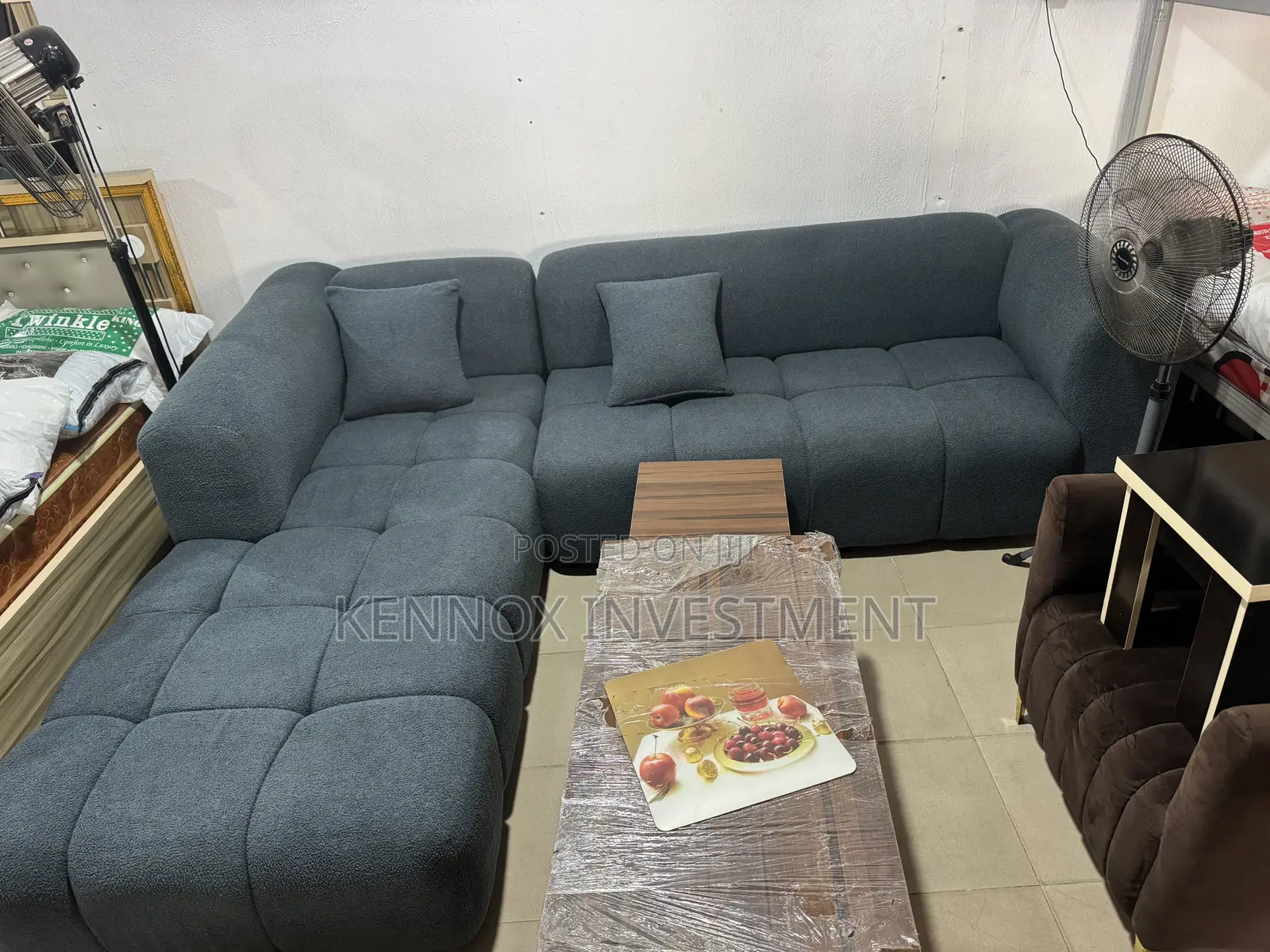 6 Seaters L Shape Sofa, Made With High Quality Materials .