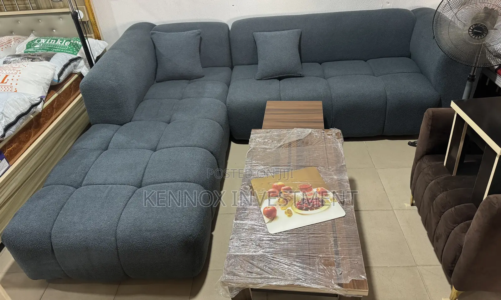6 Seaters L Shape Sofa, Made With High Quality Materials .