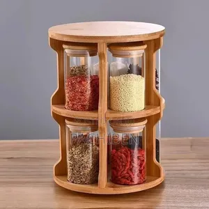 10 Pieces Rotating Spice Jar Set