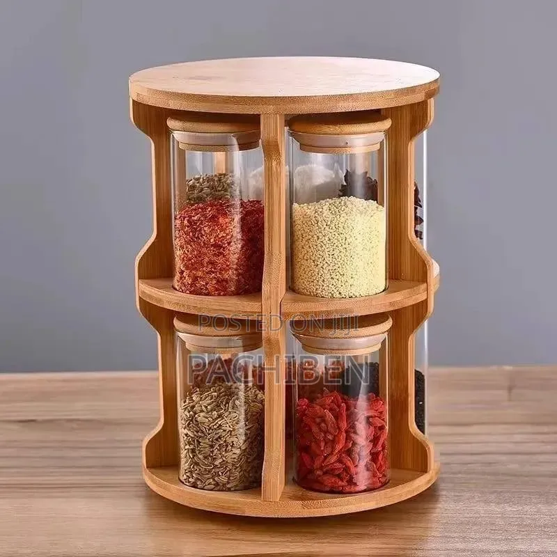 10 Pieces Rotating Spice Jar Set