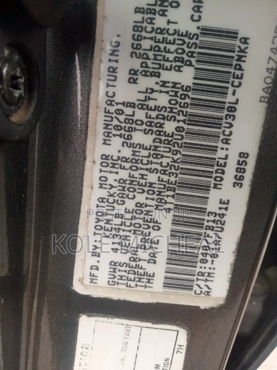 Toyota Camry 2003 Gray