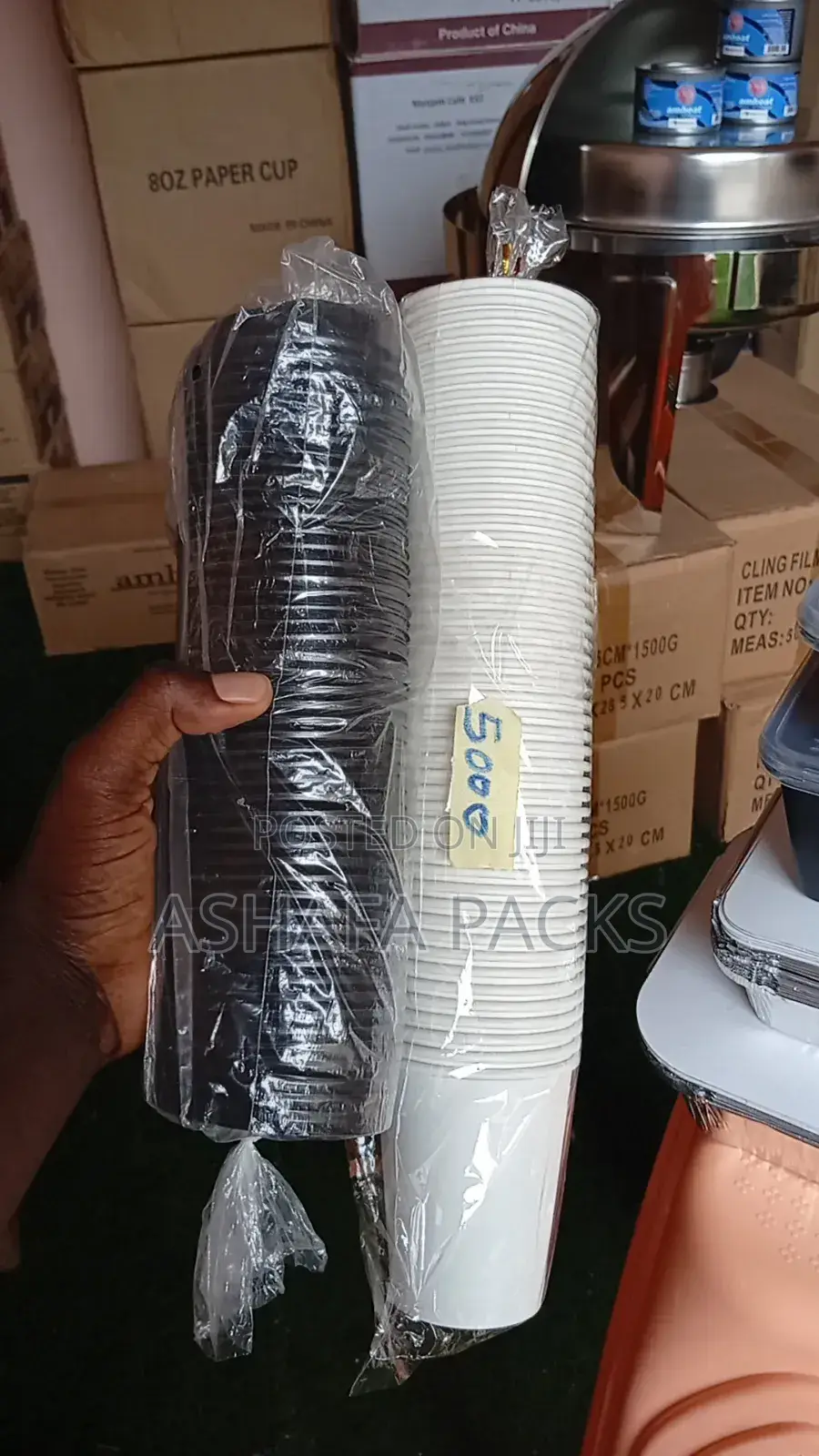 50pcs White Papar Cups (8 Oz)