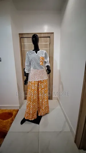 2 Piece Lace and Adire
