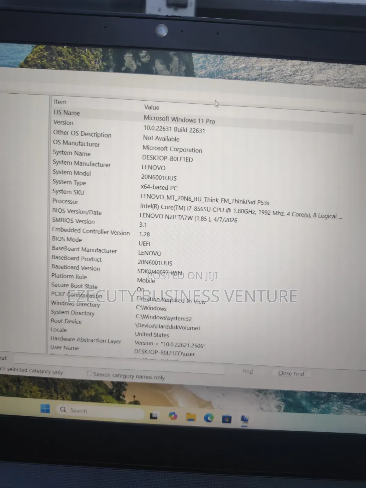 Laptop Lenovo ThinkPad P52s 8GB Intel Core i7 SSD 256GB