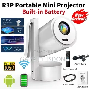 Rechargeable Projector 5000 Lumens Outdoor Projector. 500mah