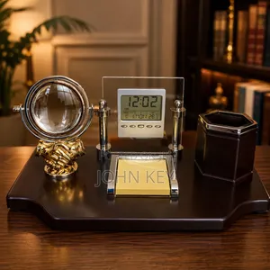 Table Organizer With Digital Clock