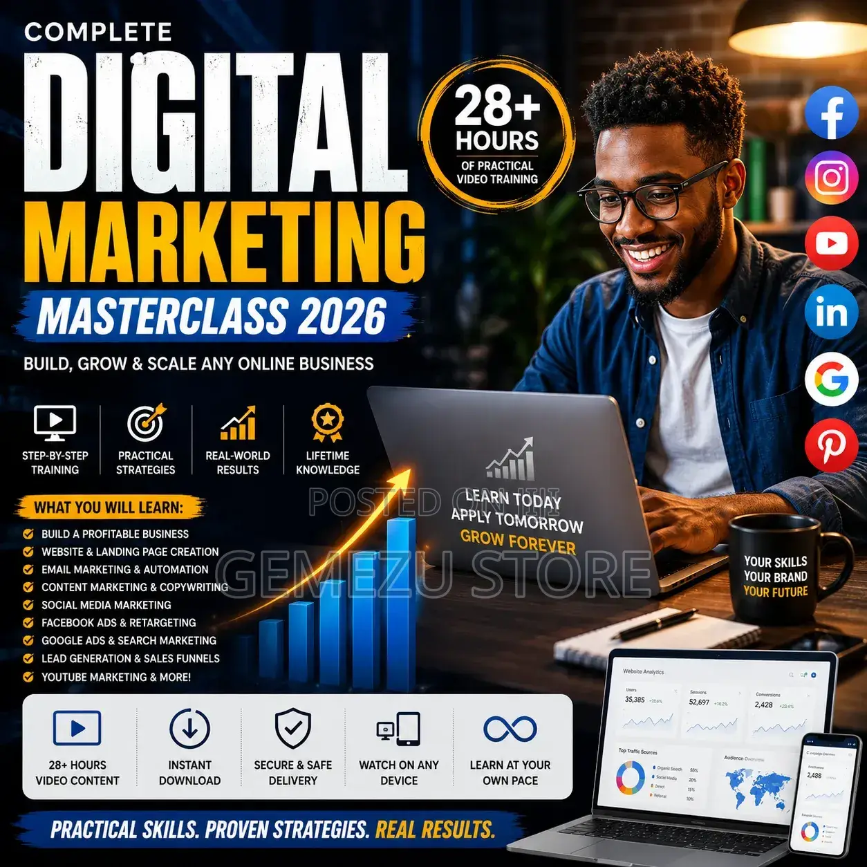 Complete Digital Marketing Masterclass 2026 | 28+ Hours Training
