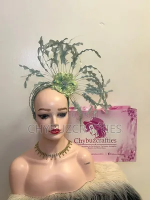 Mint Green Feather Facinator