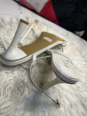Strappy White Heels