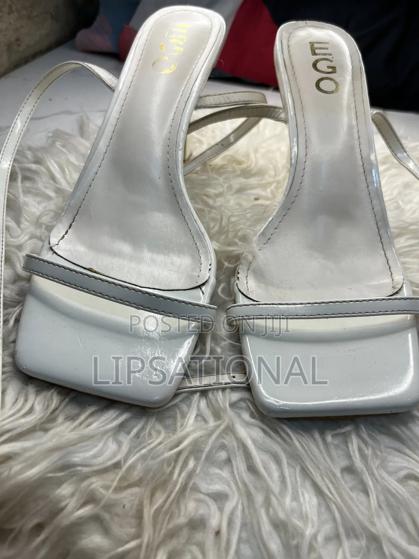 Strappy White Heels
