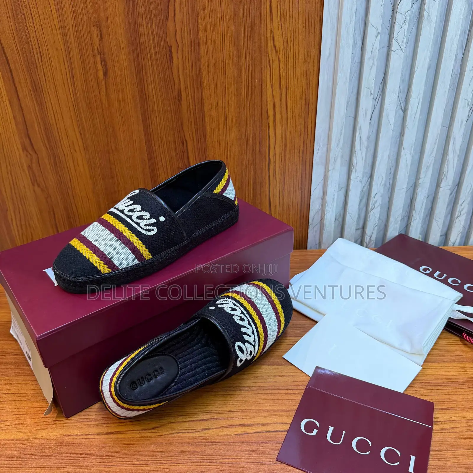 Luxury Update Gucci Alonso Espadrille With Script Fabric.