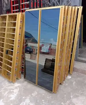 Gold Aluminum Profile Down Suffering Window