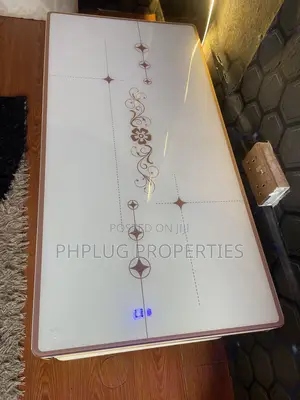 Foreign Glass Top Center Table With Two Drawers