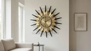 Metallic Designer Wall Clock (70cm)