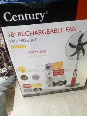18 Rechargeable Fan With Led Light