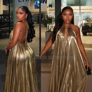 Backless Halter Neck Dress