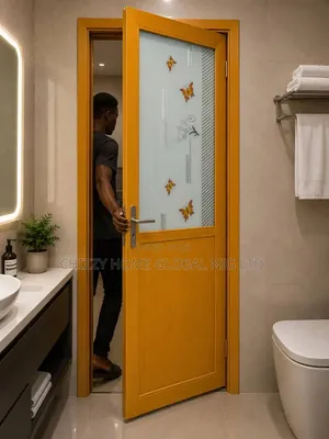 Modern Imported Aluminum Half Glass Door