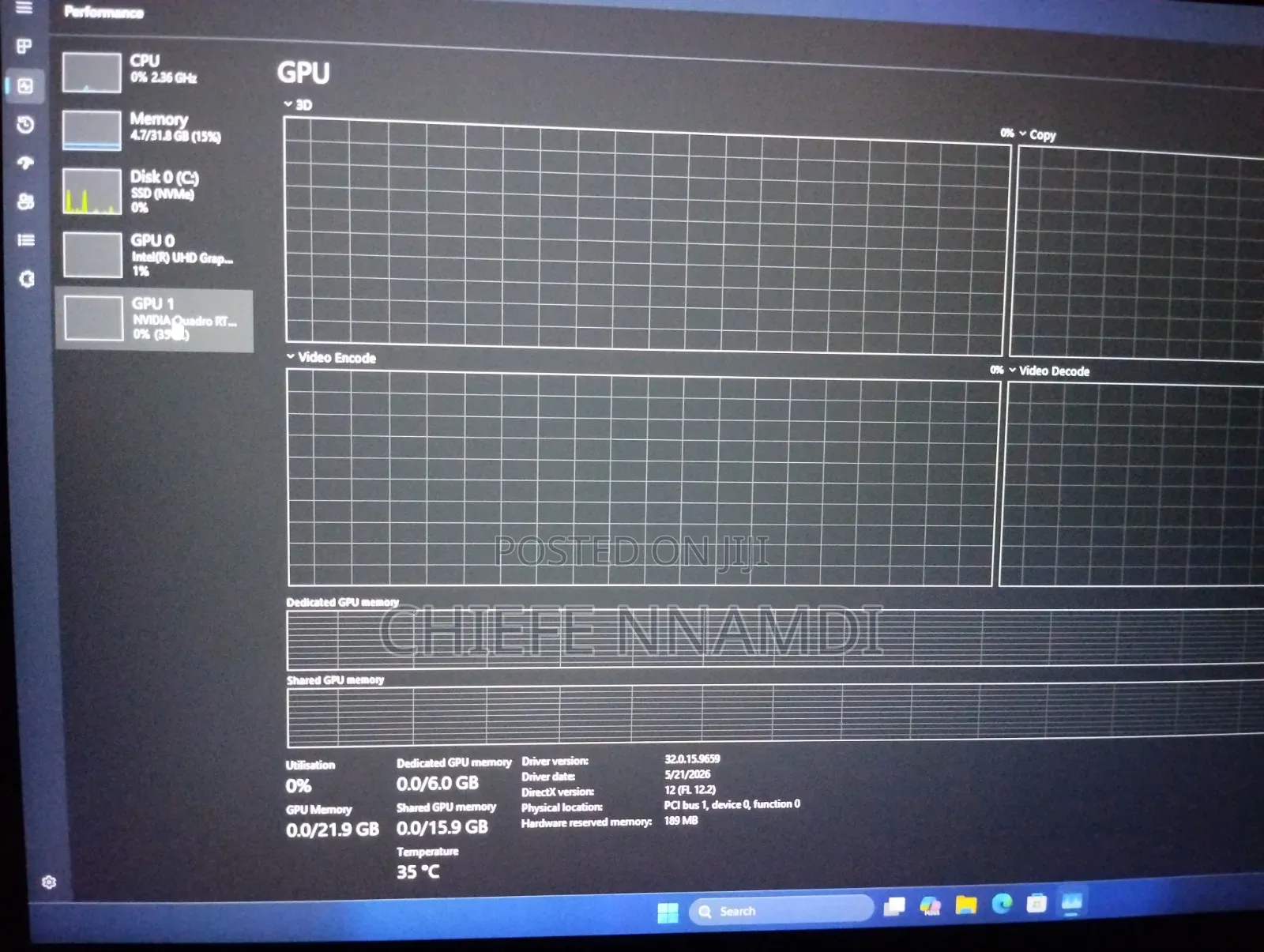 Laptop Dell Precision 7740 32GB Intel Core i9 SSD 512GB