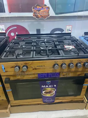 MAXI 60x90 Standing Gas Cooker 4 Gas Burners+2 Hot Plates Set
