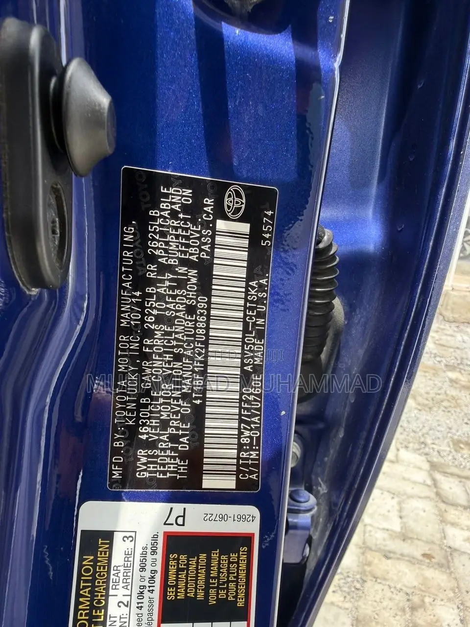 Toyota Camry 2015 Blue