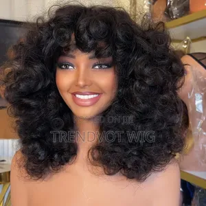 400g Super Double Drawn Bouncy Curly Glueless Wig