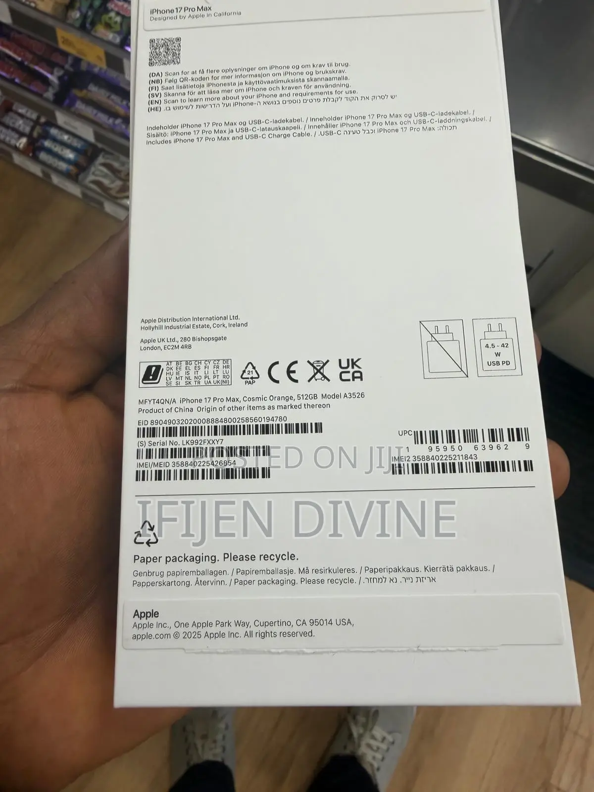 New Apple iPhone 17 Pro Max 512 GB Orange