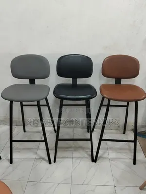 Imported Quality Leather Iron Leg Barstool